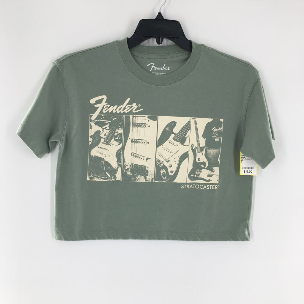 S s/s fender crop top