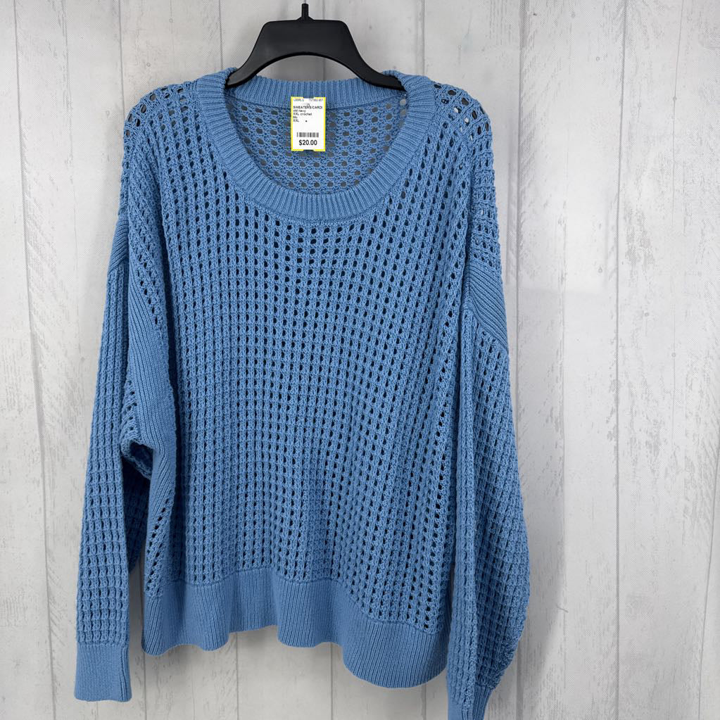 XXL crochet crewneck sweater