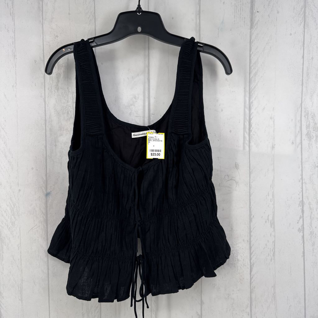 R60 L smocked tie front tank
