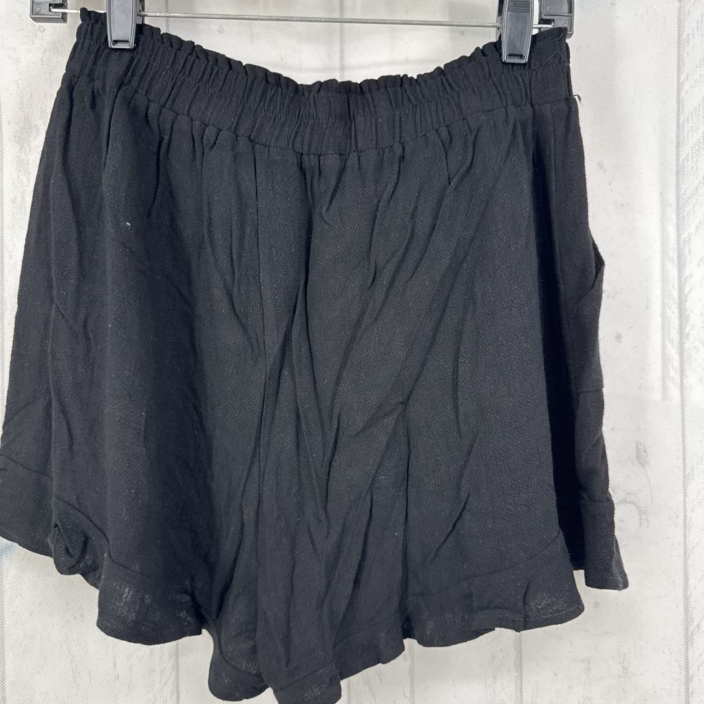 L pull-on linen blend shorts
