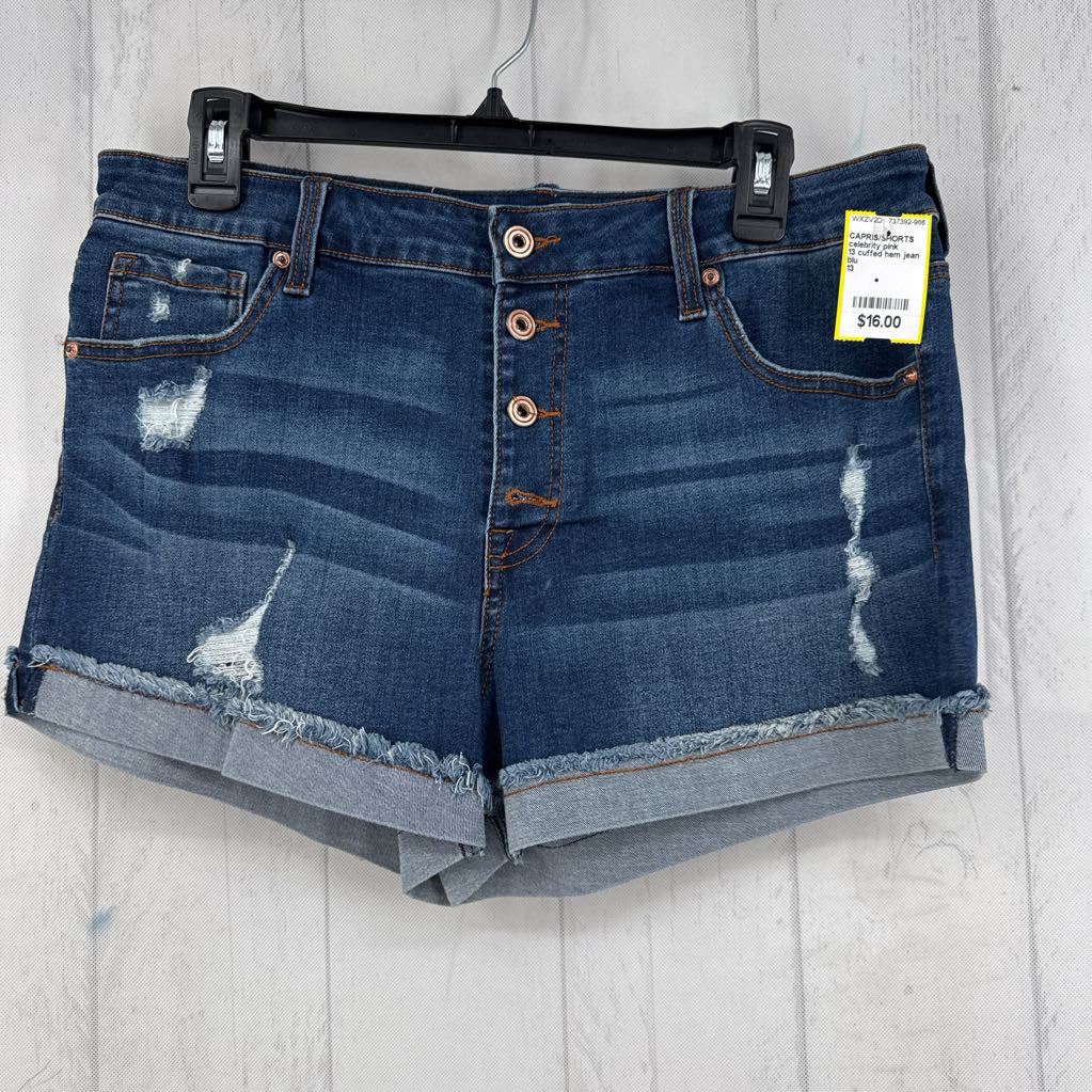 13 cuffed hem jean shorts