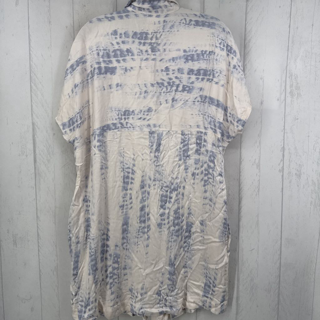 L tie-dye button down s/s dress