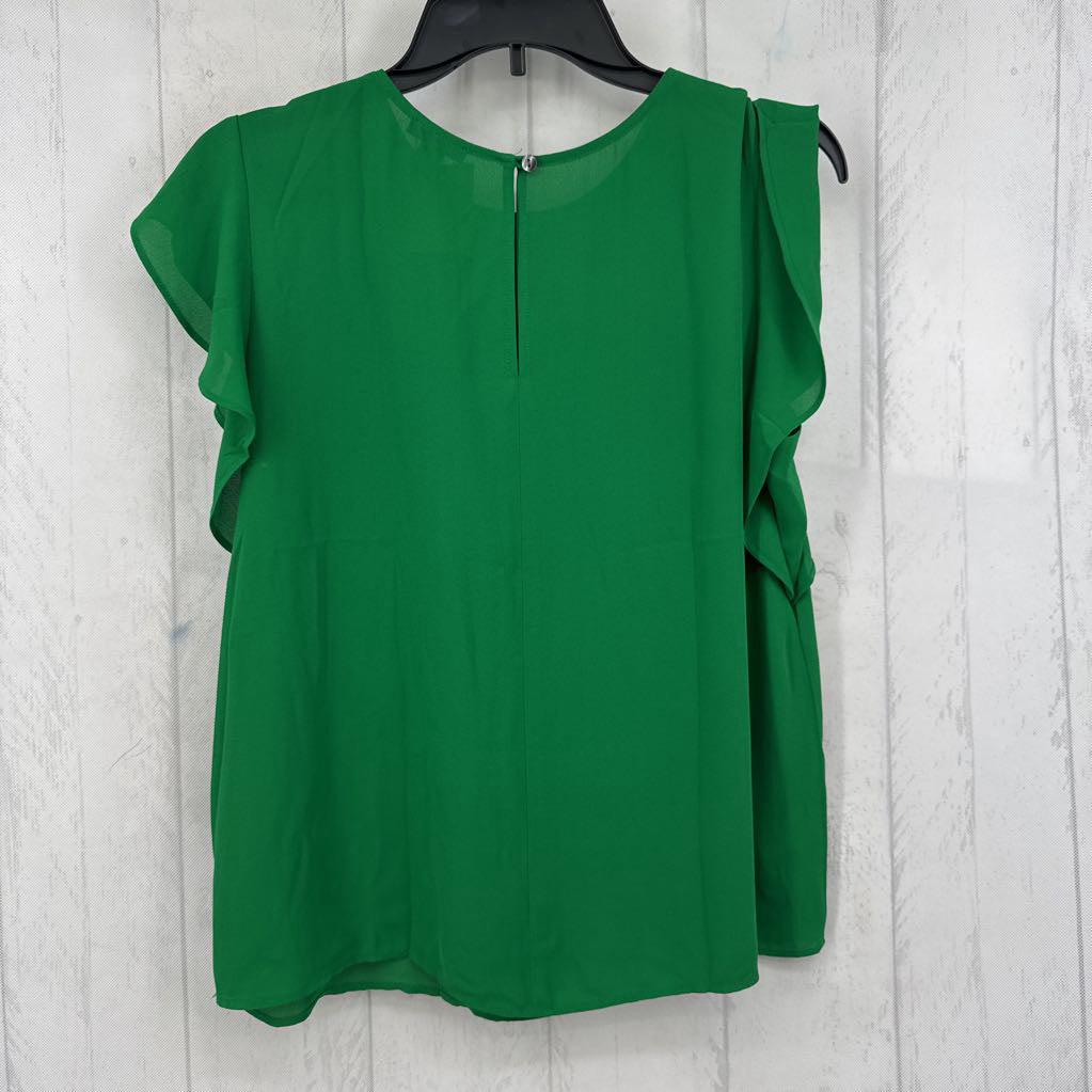 Mp round neck flutter slv top