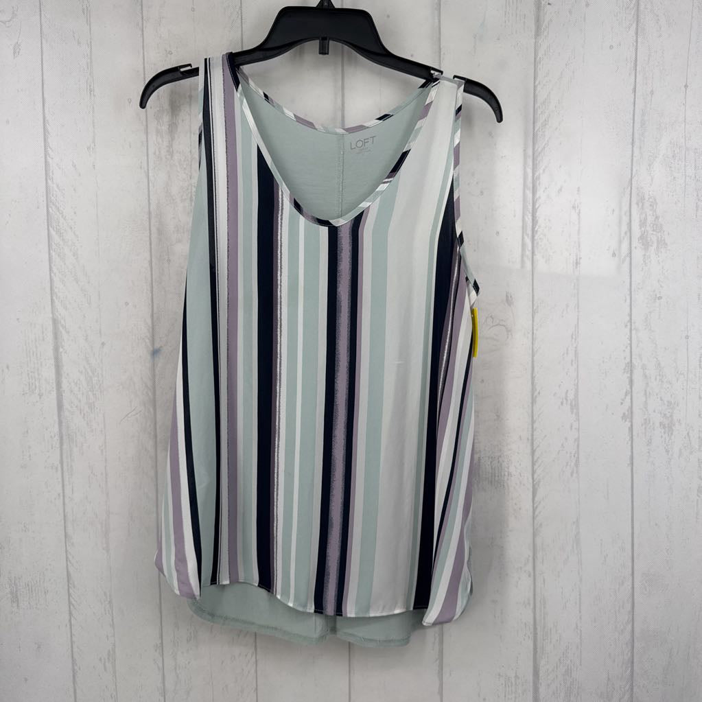 M striped v-neck flowy tank