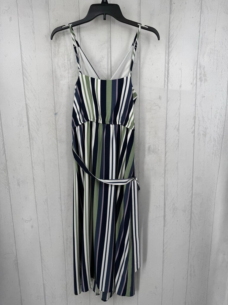M v-neck striped sundress