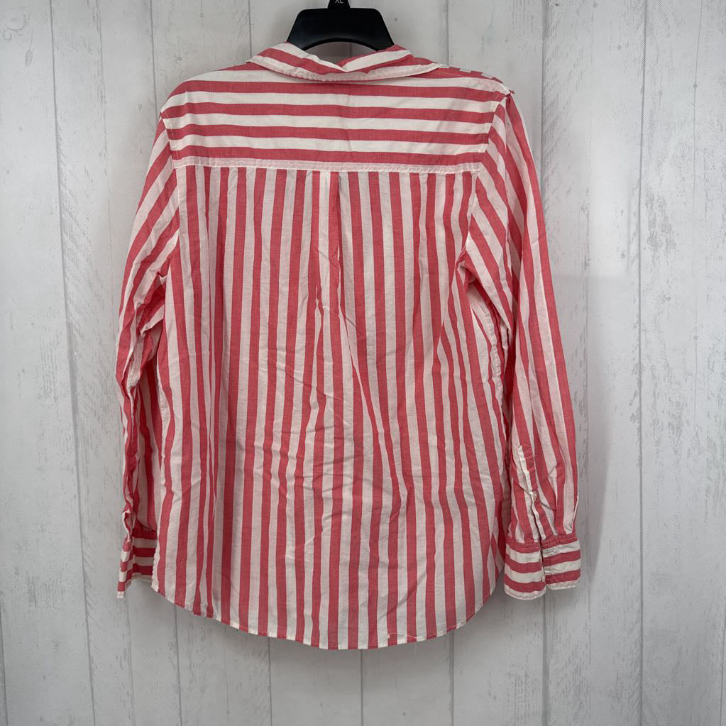 M striped button down l/s top
