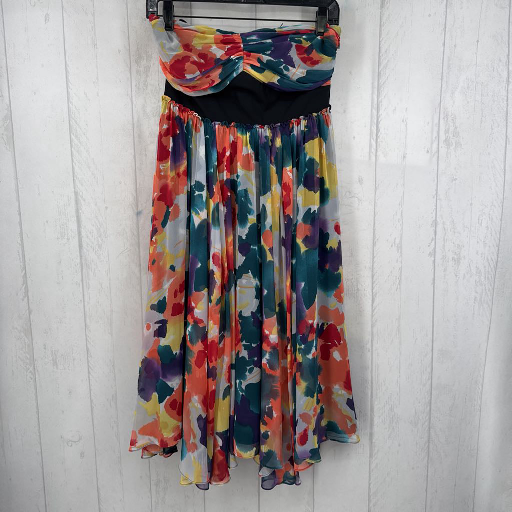 4 flo print bandeau dress