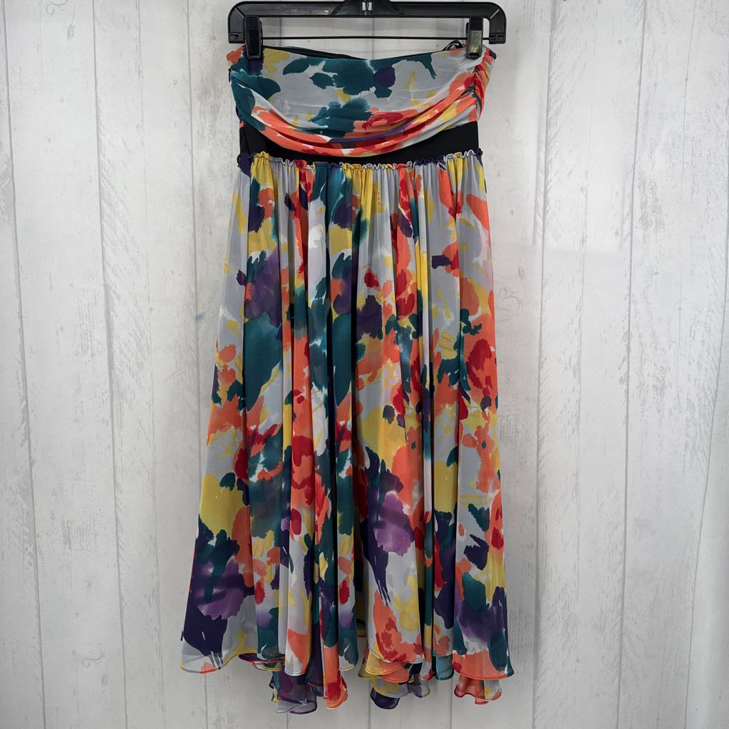 4 flo print bandeau dress