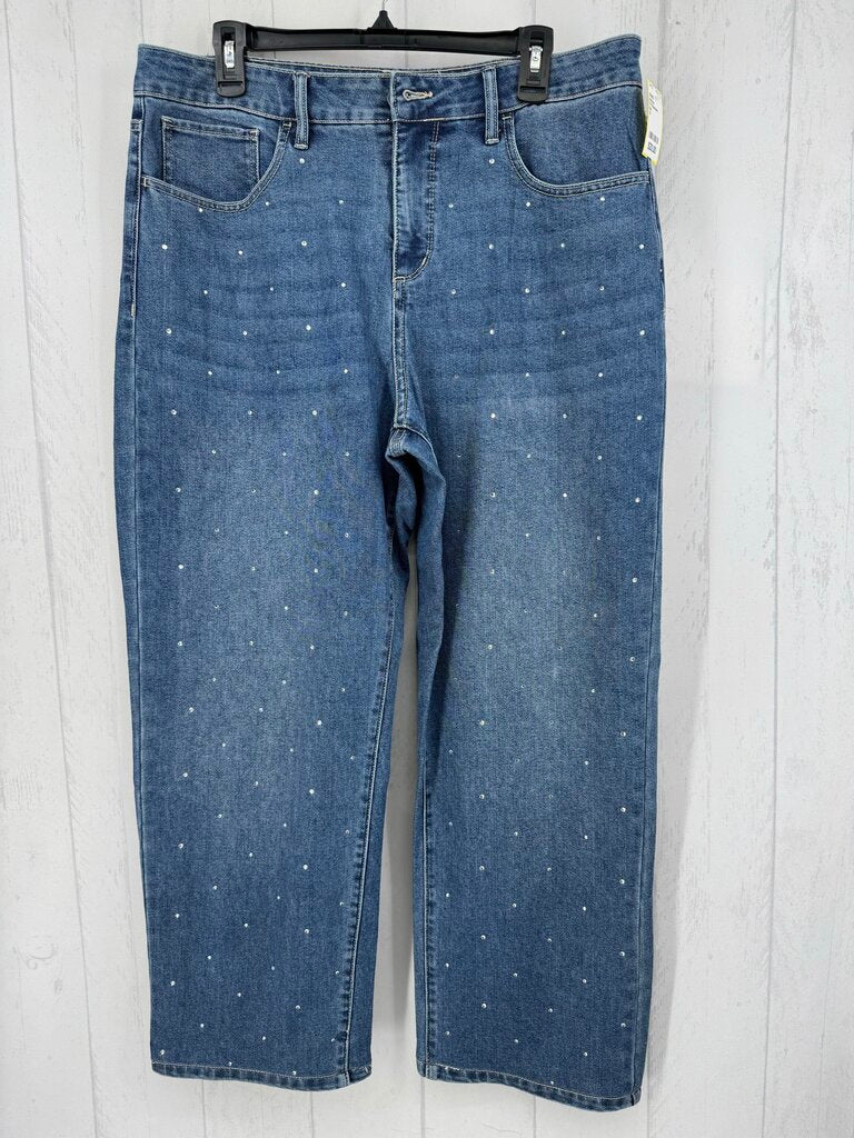14 rhinestone embelished jeans