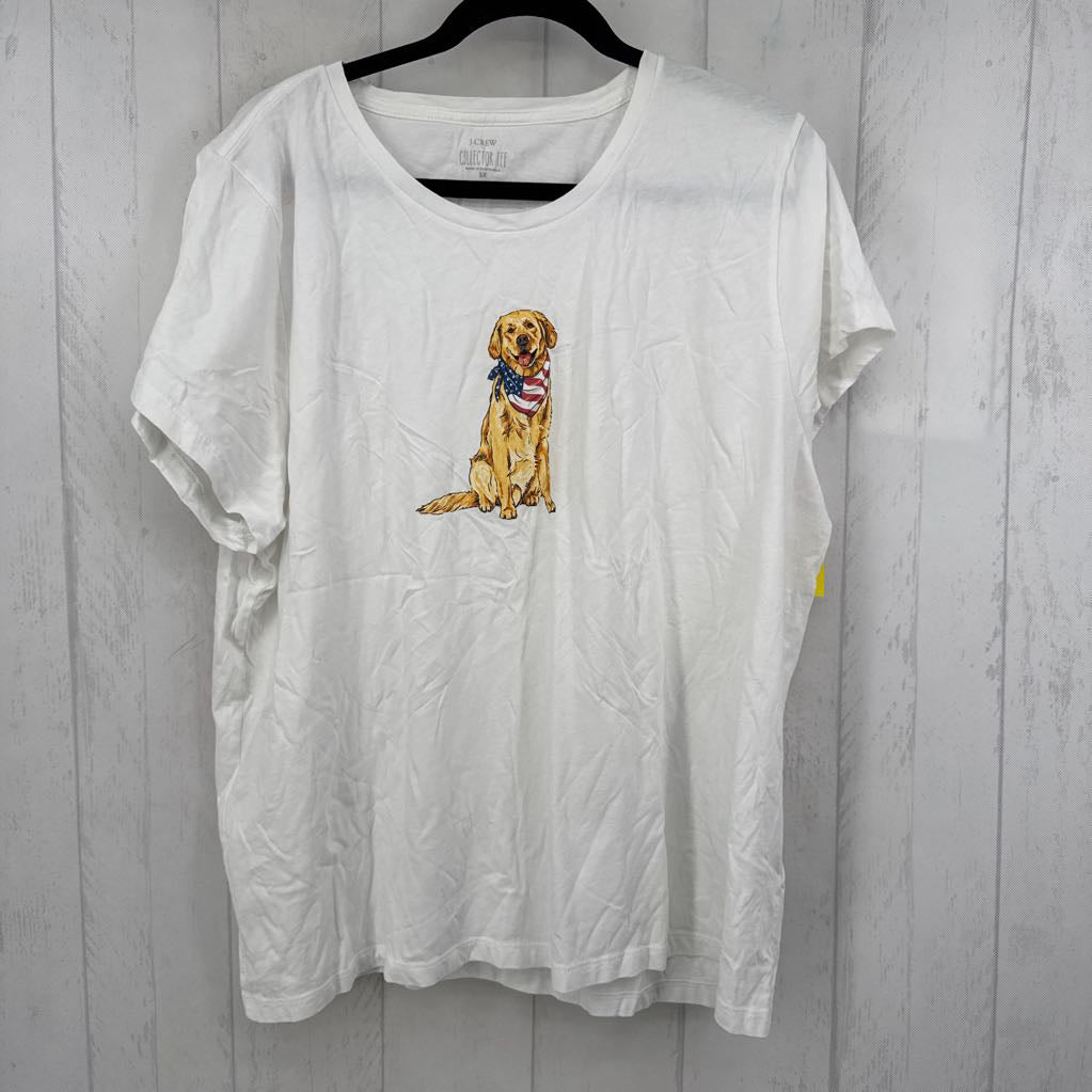 3X graphic s/s tee-dog w/scarf