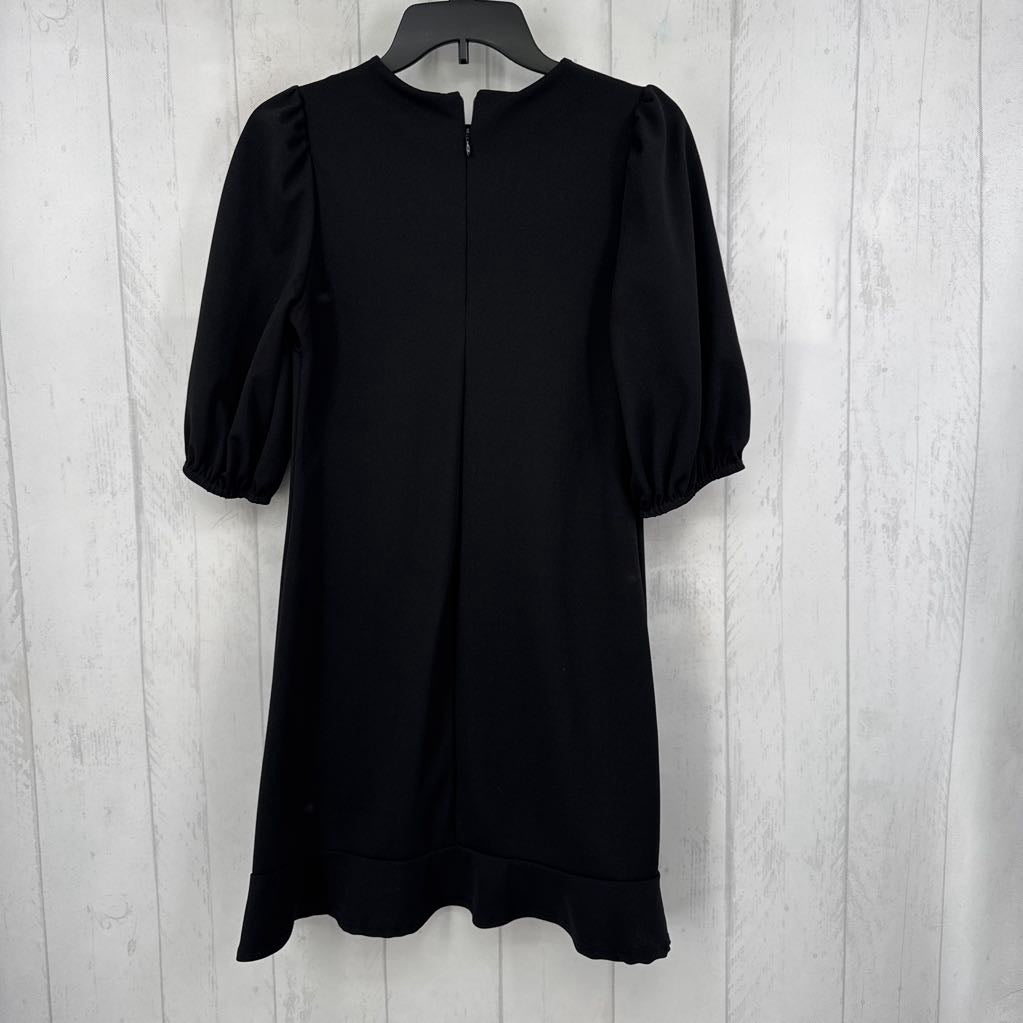 S flutter hem elbow slv sheathdress