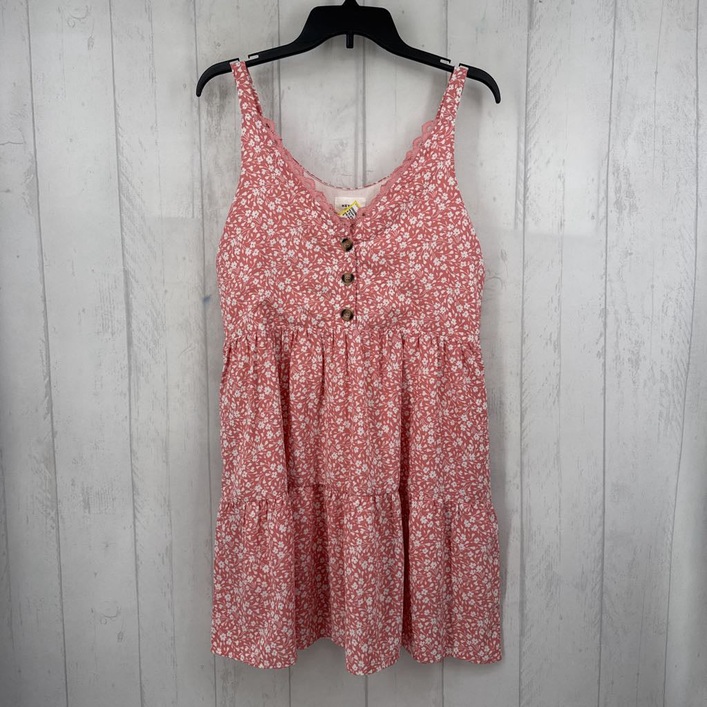 S flo print button front sundress