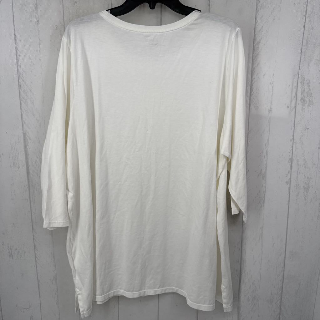 2X basic 3/4 slv tee