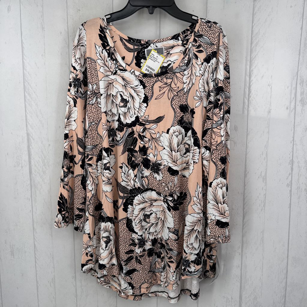 R35 L flo print l/s tee