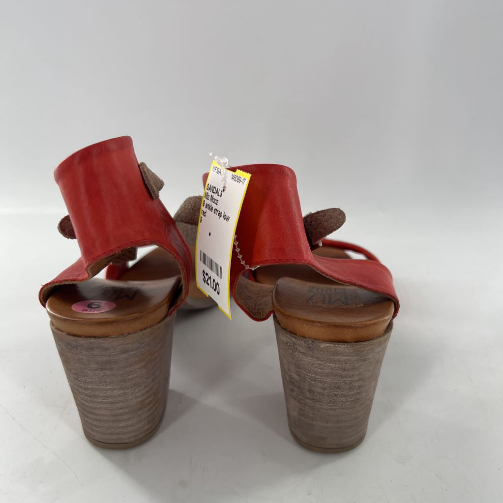 9 ankle strap low heel sandal