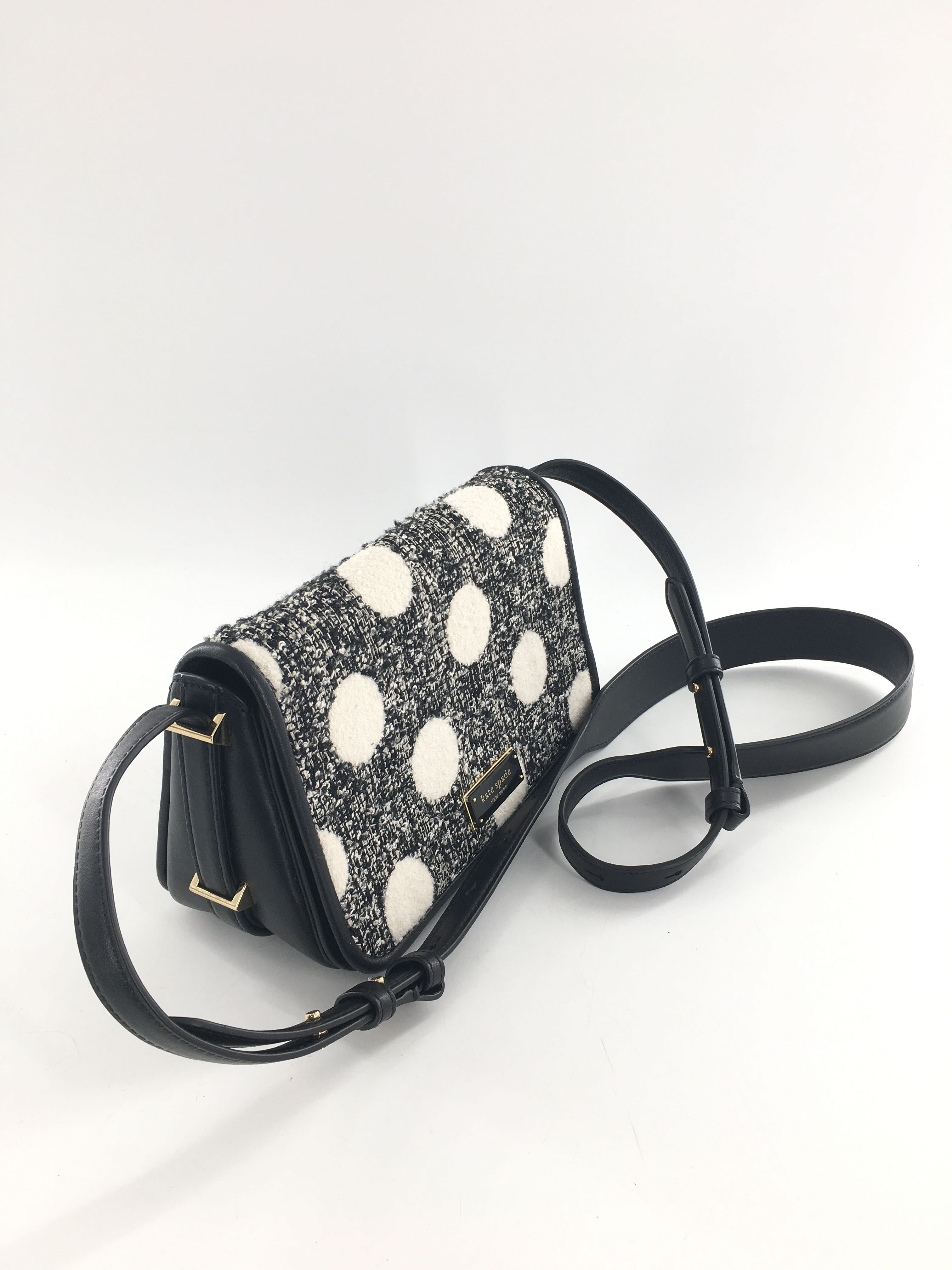dot tweed crossbody