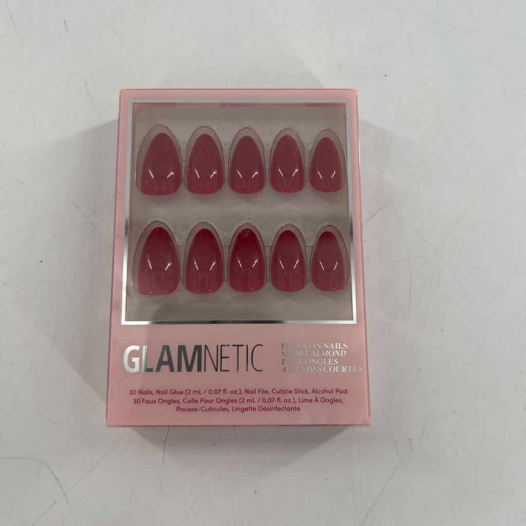 press-on nails - red