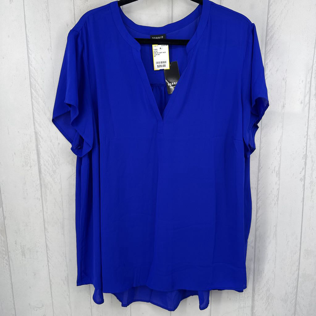 R39 3X split neck s/s top