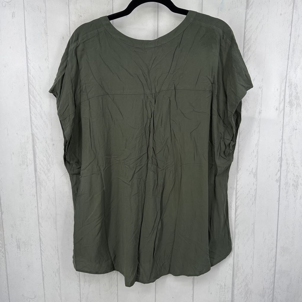 2X button down s/s top