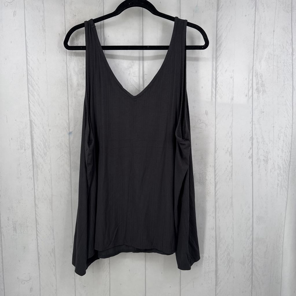 4X ribbed v-neck tank