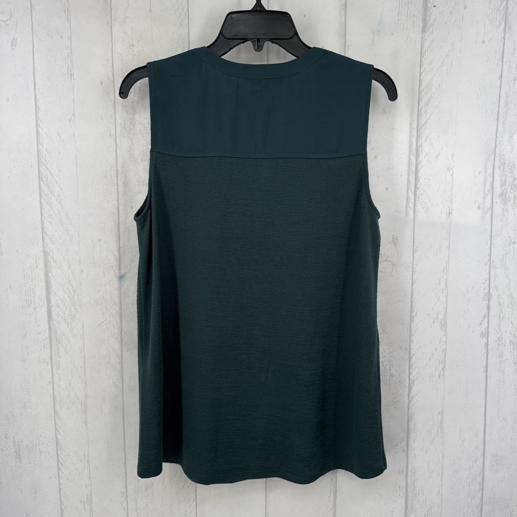 M knit split neck tank