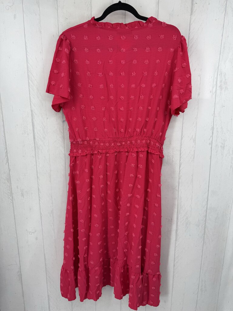 XL textured crossover s/s dress