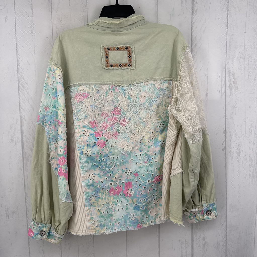 M mixed media shacket
