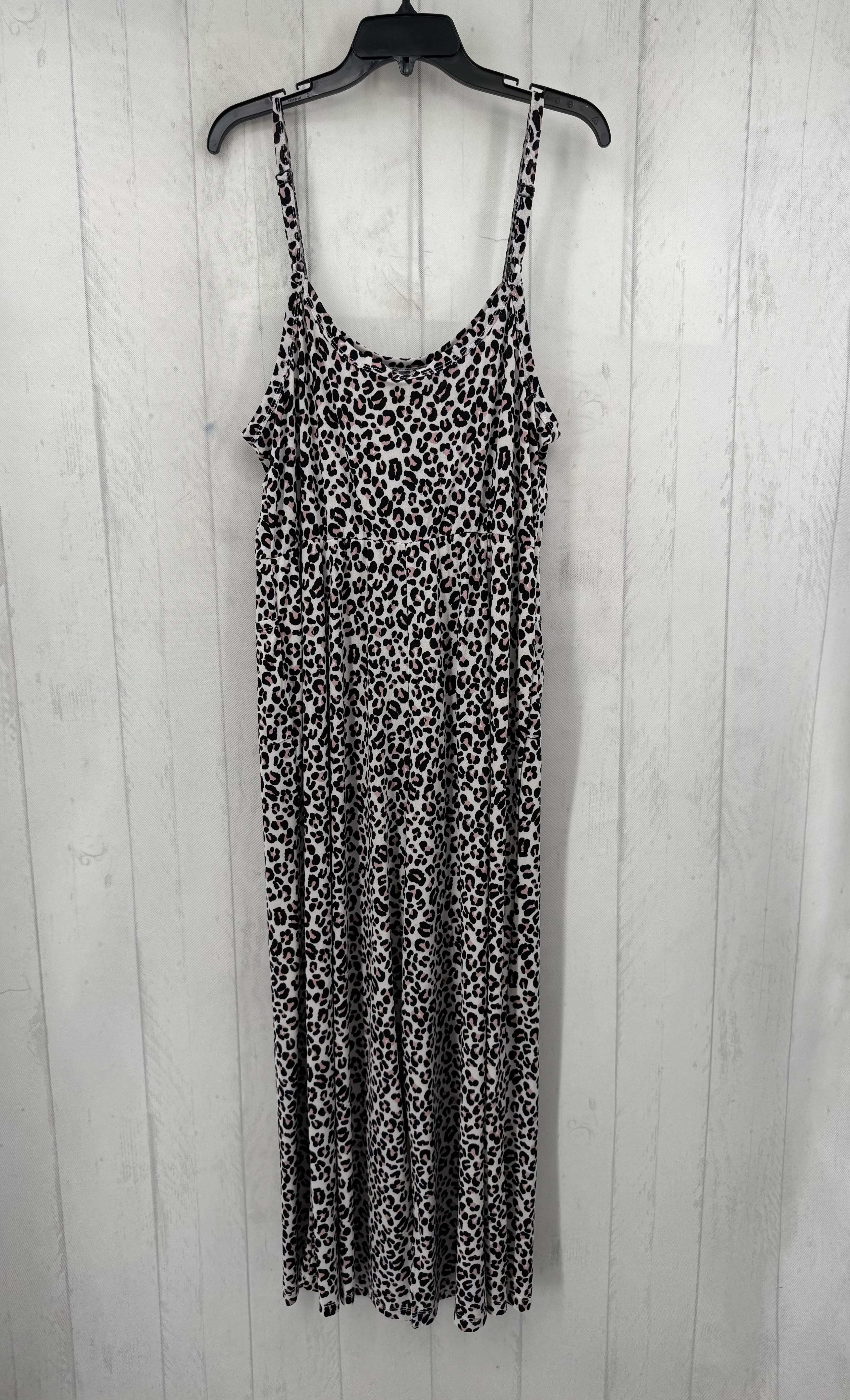 L animal print slvls jumpsuit