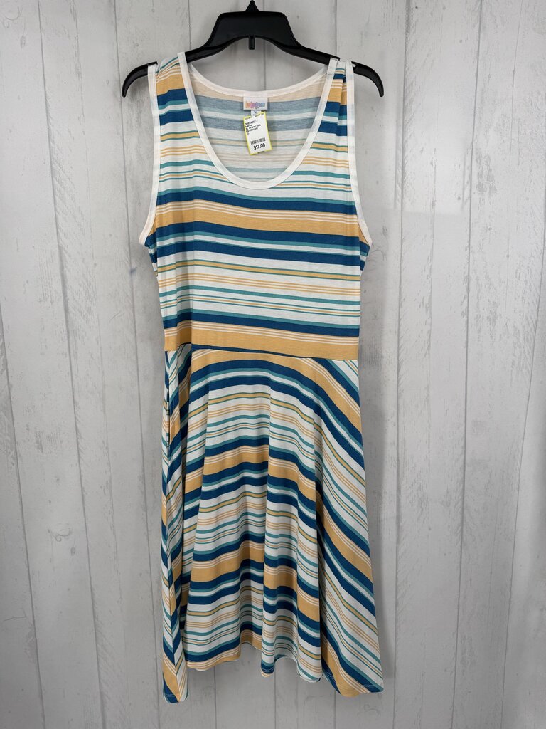 XL striped slvls dress