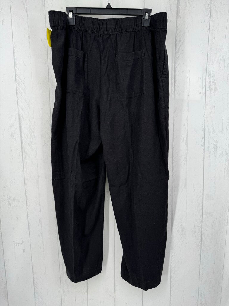 XL linen blend pull-on wide leg pant