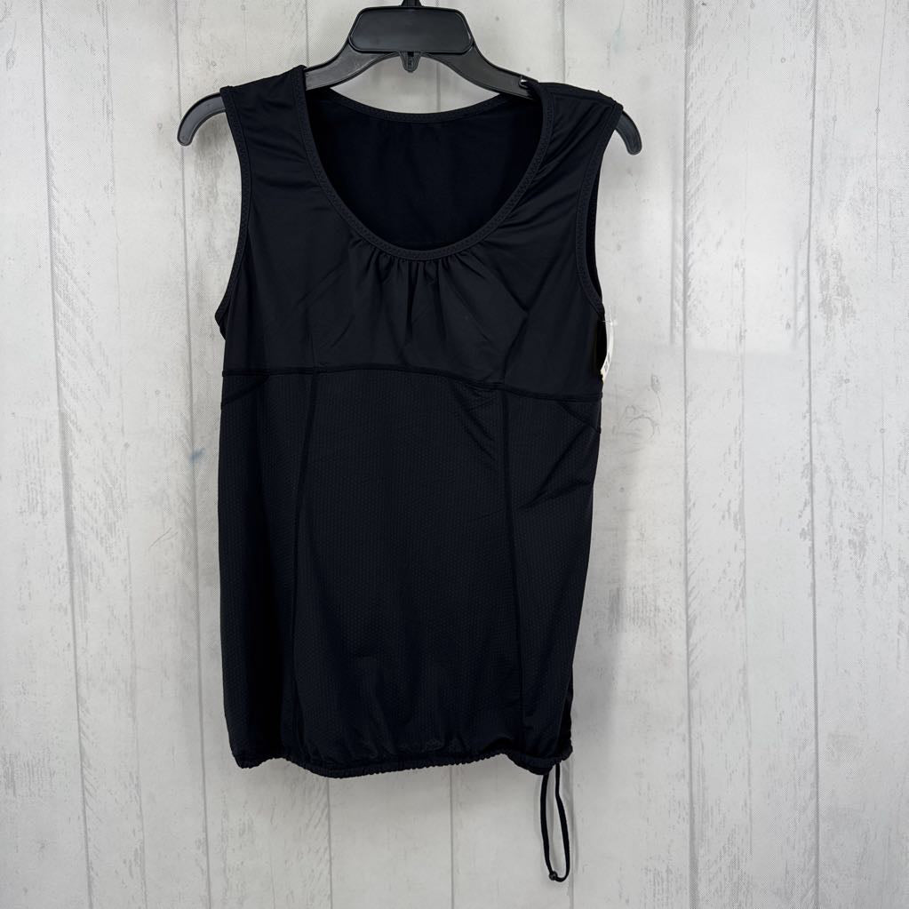 8 round neck drawstring waist tank