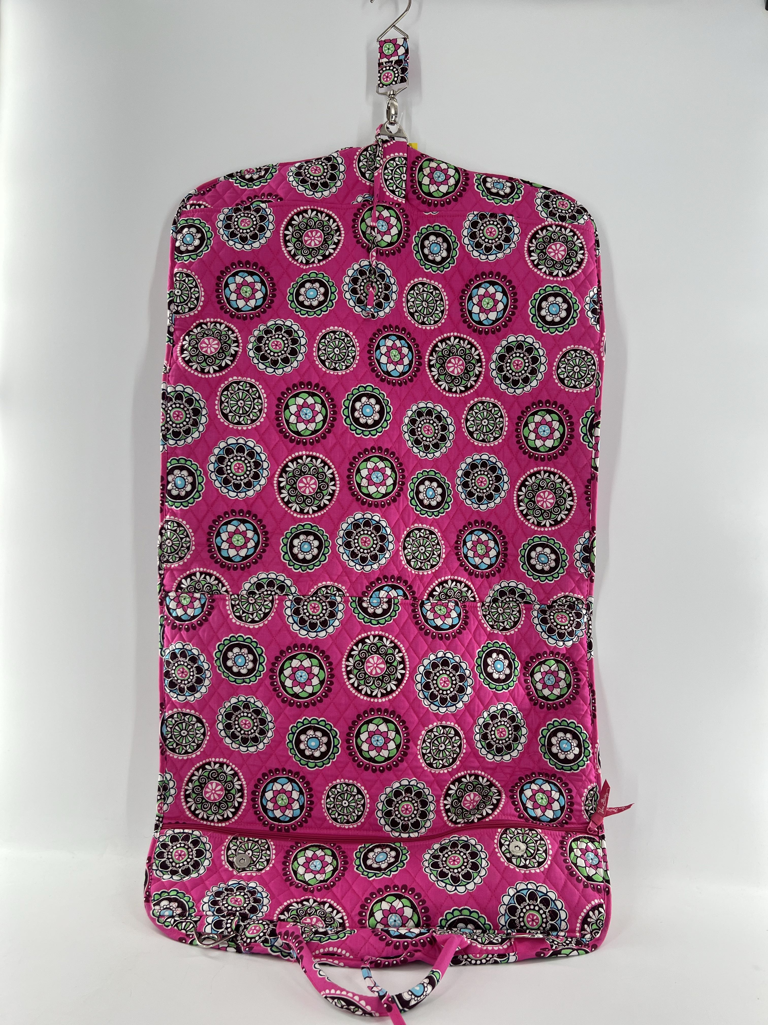 hanging quilted medallion print garment bag