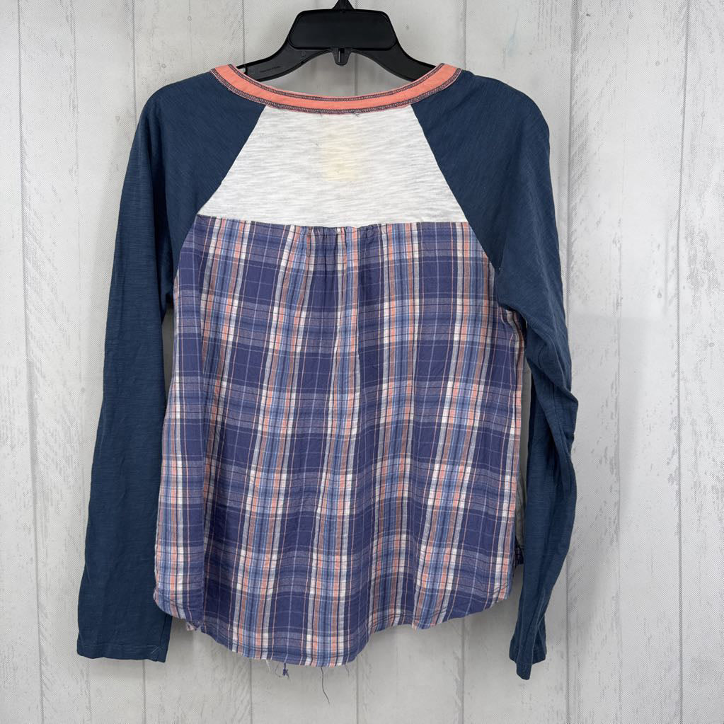 S colorblock l/s henley
