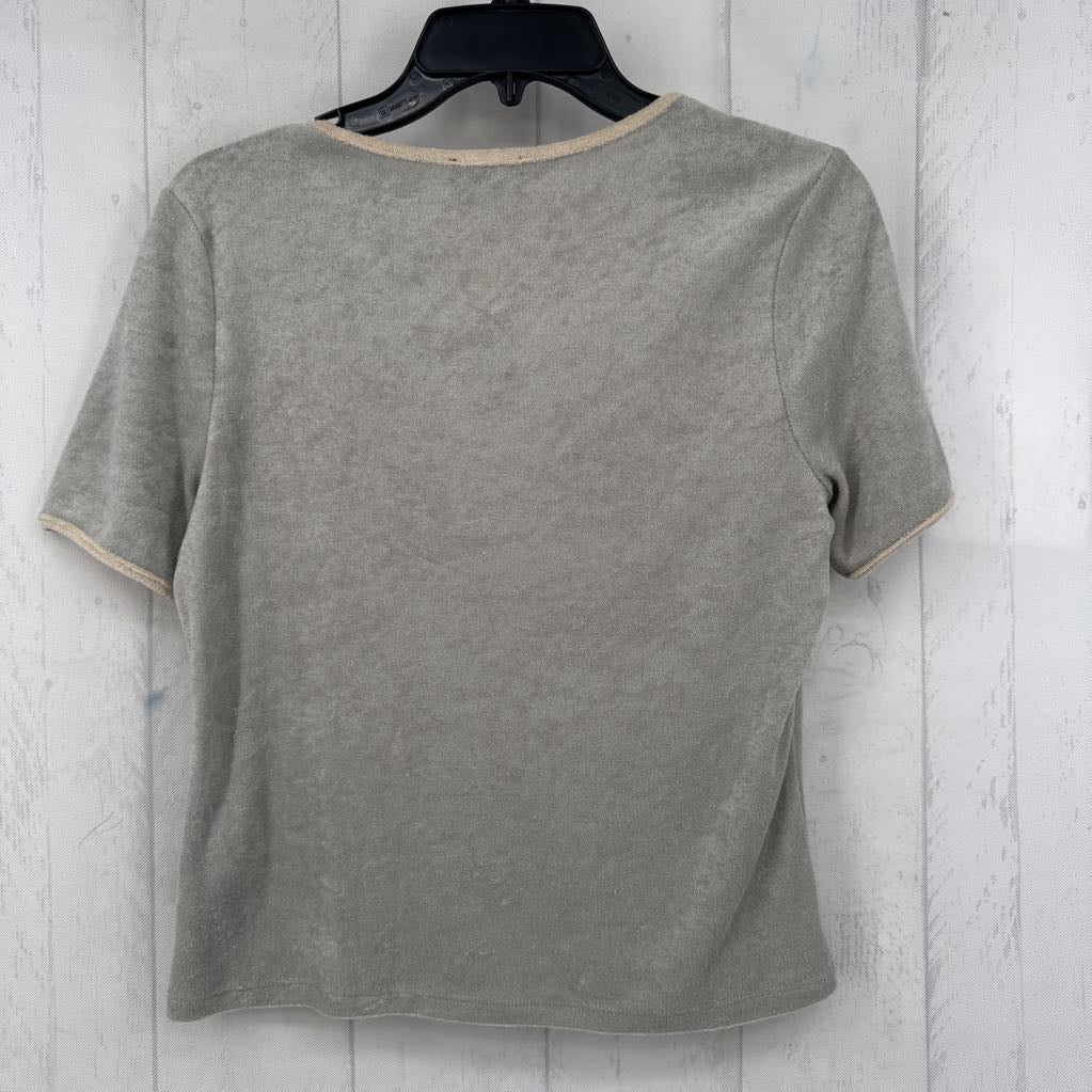 S crushed velvet s/s top