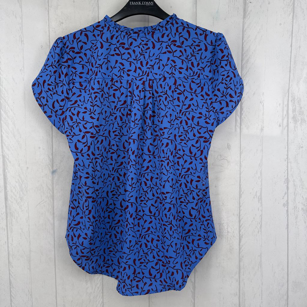 Sp flo print split neck s/s top