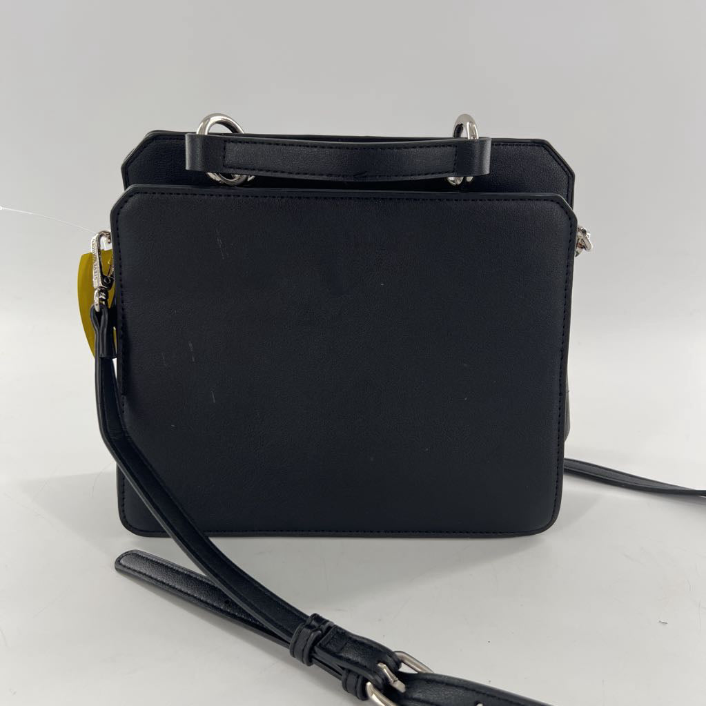 structured embossed lettering crossbody