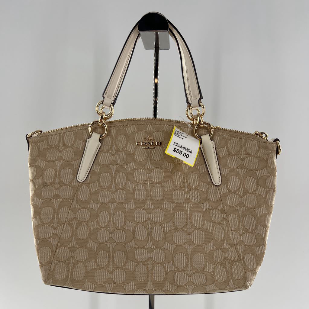 dual handle signature canvas satchel