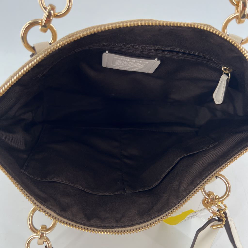 dual handle signature canvas satchel