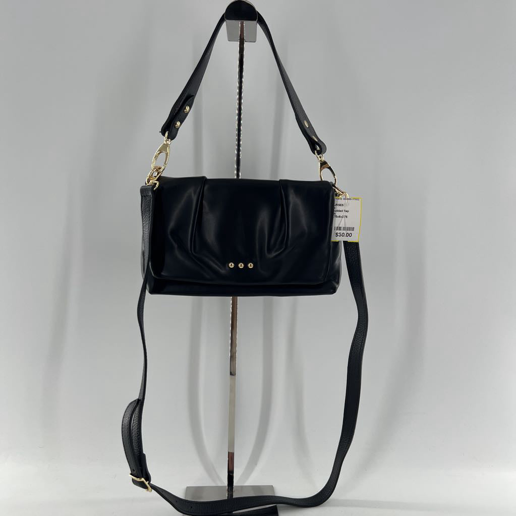 studded flap clutch/crossbody