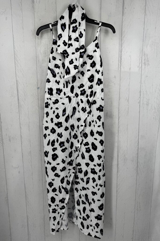 XL animal print halter neck dress
