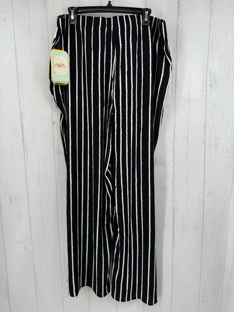 1X striped pull-on pant