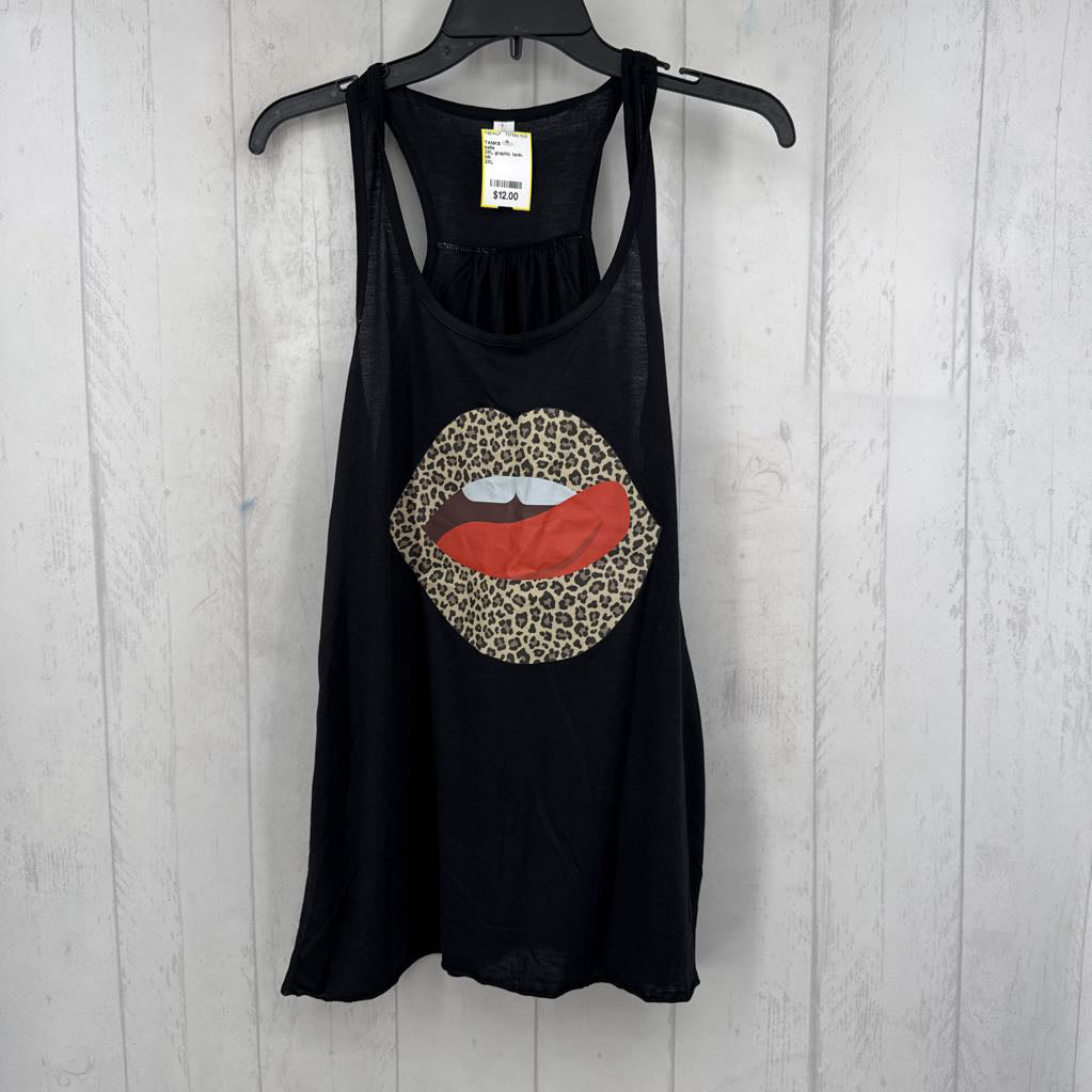 2XL graphic tank- lips