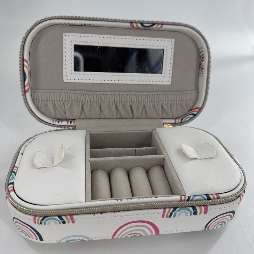rainbow print jewelry organizer