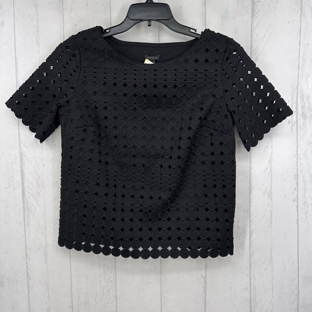 0 embroidered circles s/s top