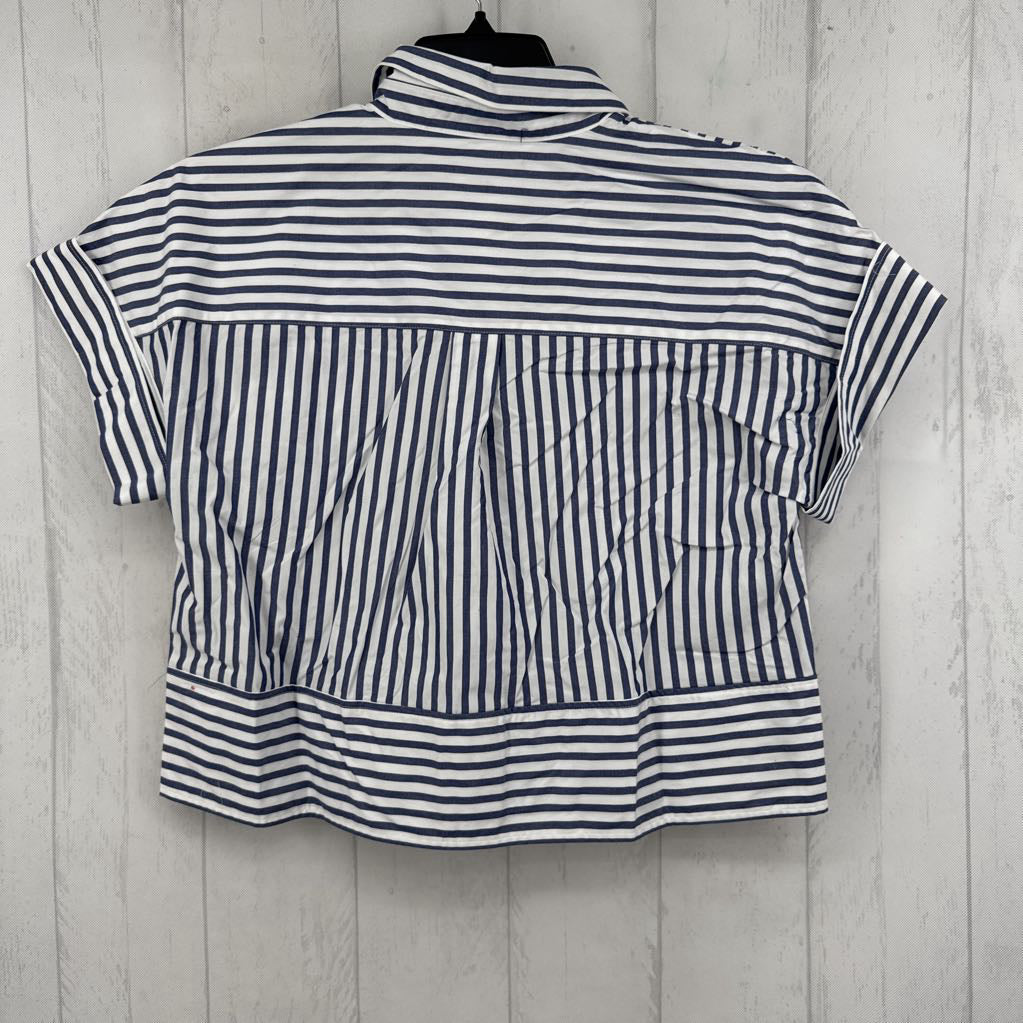 R70 M striped button down s/s top