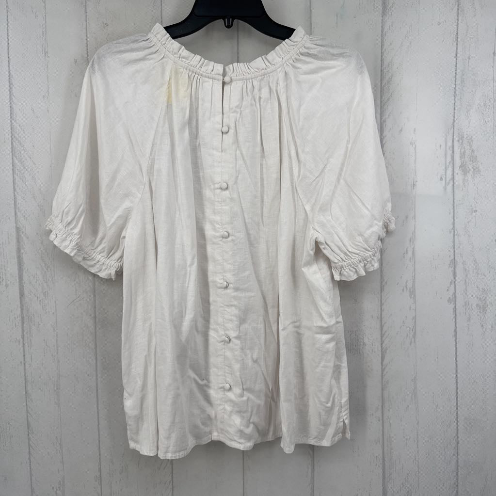 R60 XL button down back s/s top