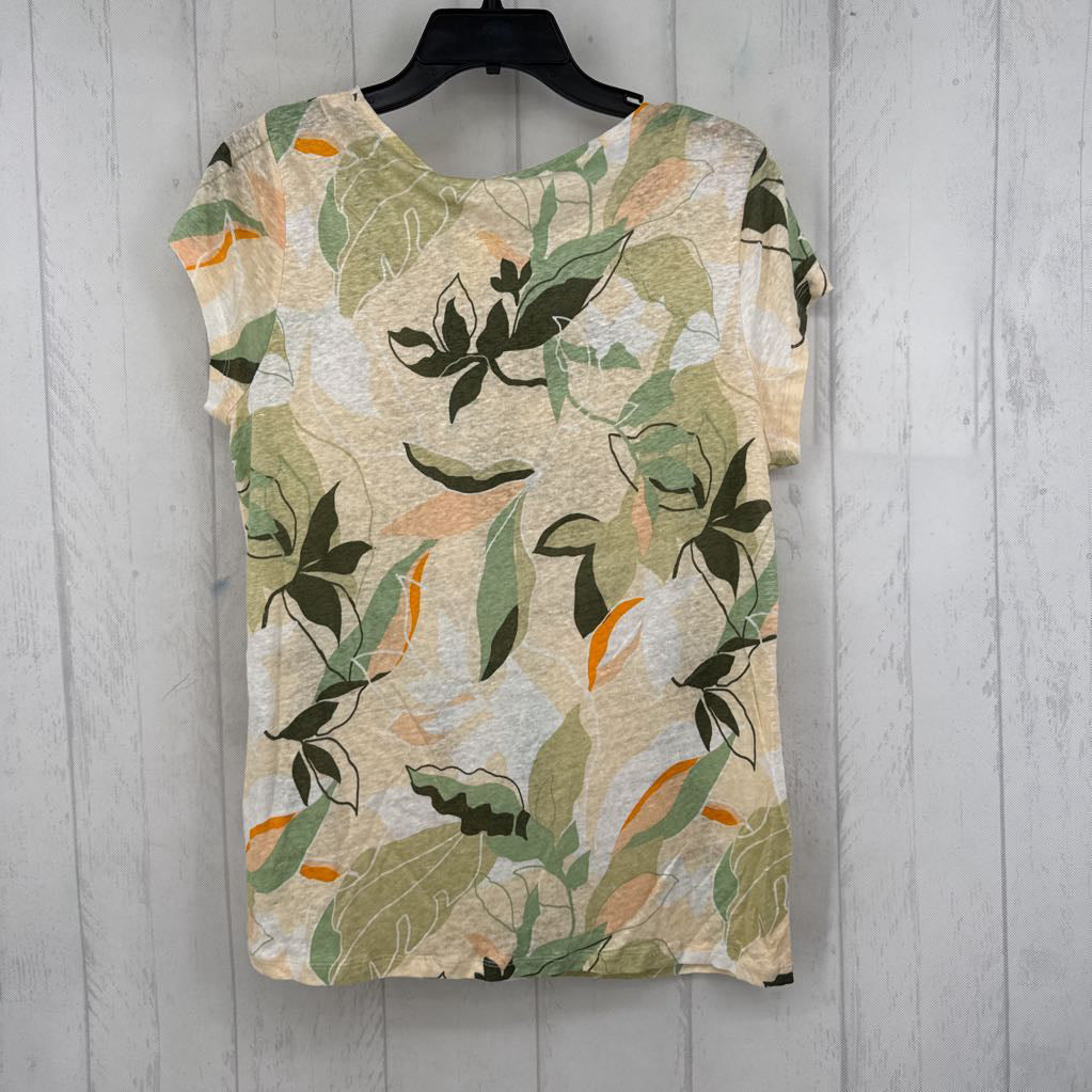 M flo print draped s/s tee