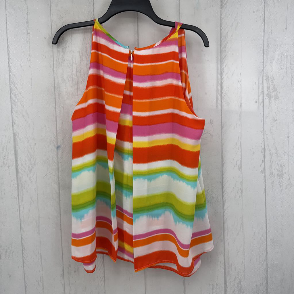 L striped flowy tank