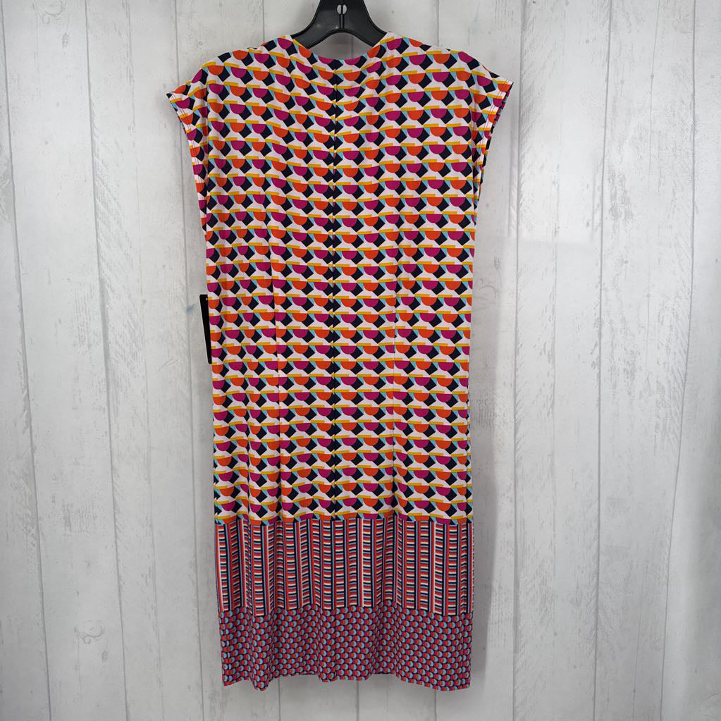 XS printed cap slv sheath dress