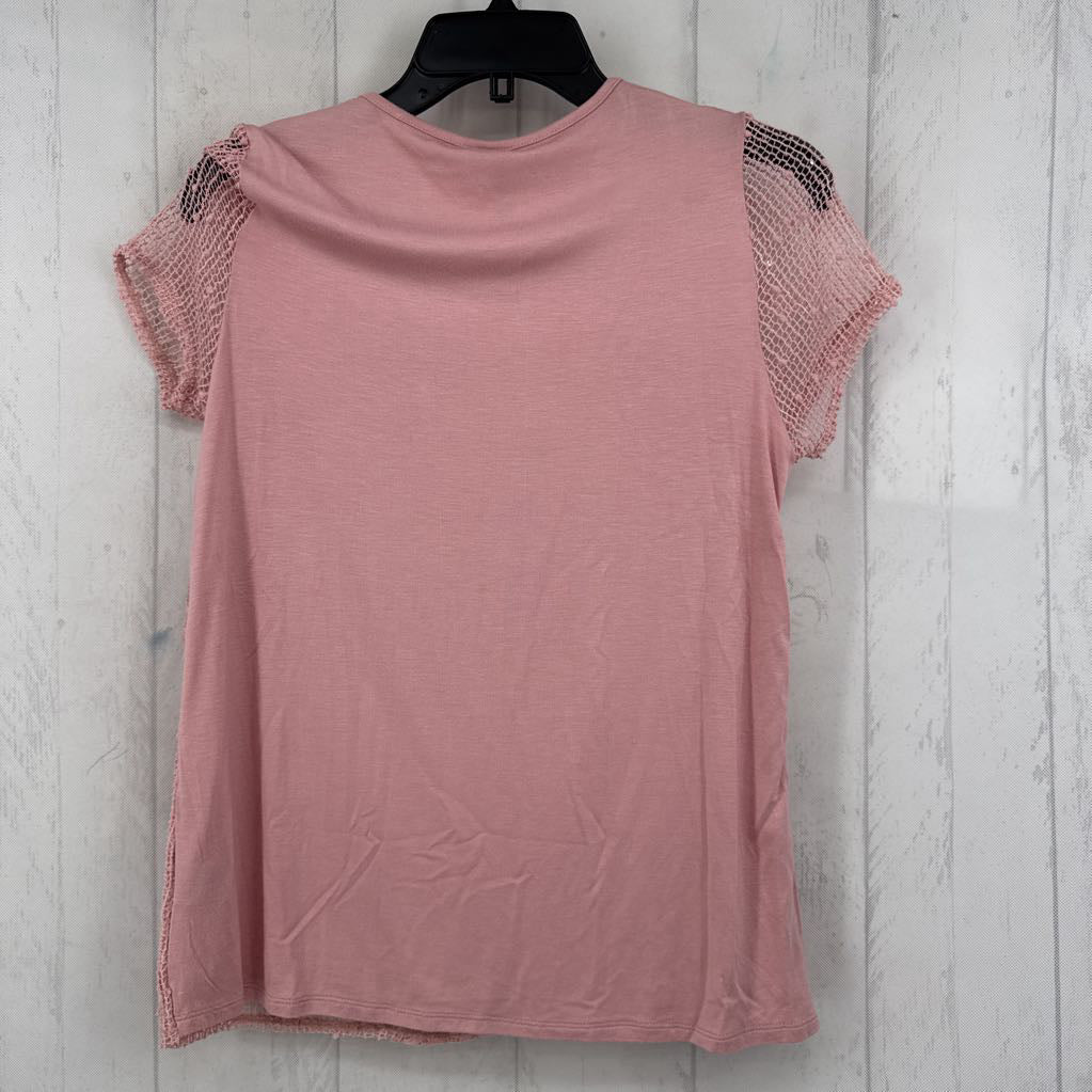 S lace front s/s top